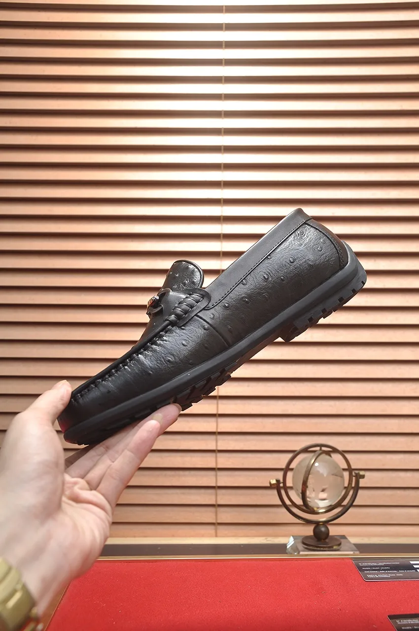 Men's shoes 💰500💶[Ferragamo/Ferragamo] The latest model in the counter. Original imported open-sided high-quality cowhide hand-woven + imported 🐂 cowhide + original luxury metal buckle + original combination outsole. Comparison without pressure 38--44🎉
